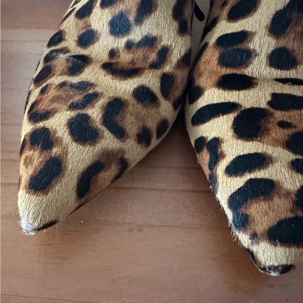 J.crew Leopard Print Ankle Boots‎ 7 1/2